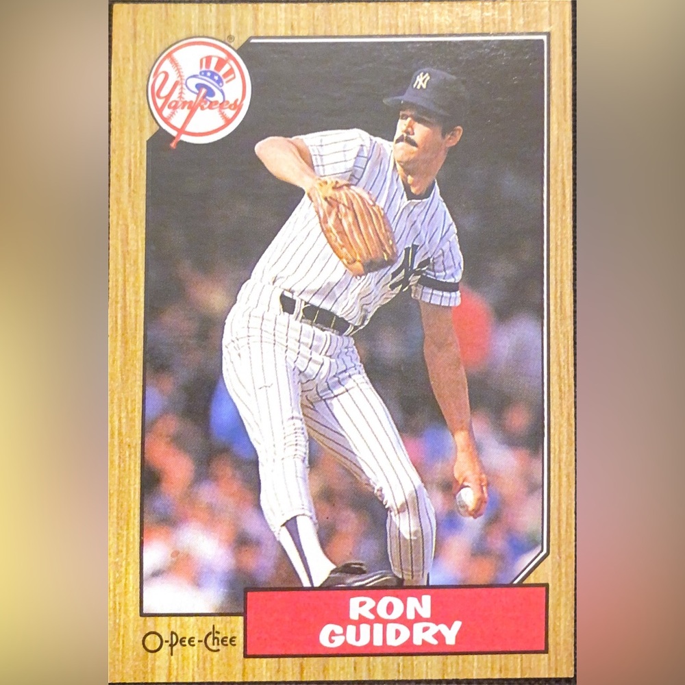 1987 O-Pee-Chee Ron Guidry Yankees Baseball Card #375